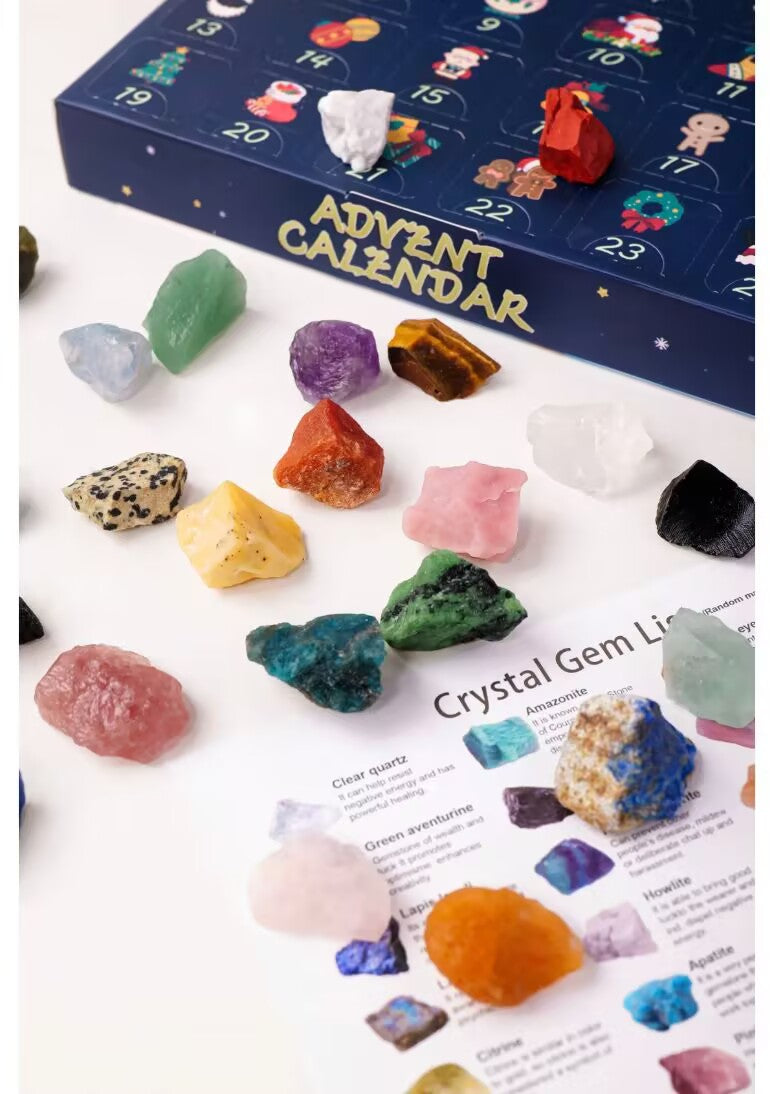 Christmas gift/present Crystals  Advent Calendar Crystal gemstones box kit 24/pack